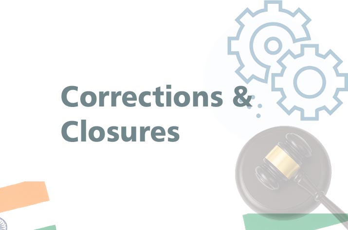 Corrections & Closures